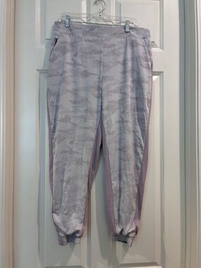 Athleta Light Purple Camo Joggers